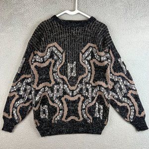 Vintage 90s Honneywell & Todd Mens Abstract  Sweater Long Sleeve Pullover size L
